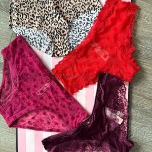 Victoria's Secret Variety Panties Pack Of 4 M NWT